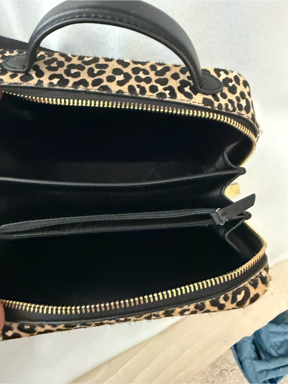 Michael Kors Leopard Print Crossbody Bag - Tan & Black - Picture 5 of 8